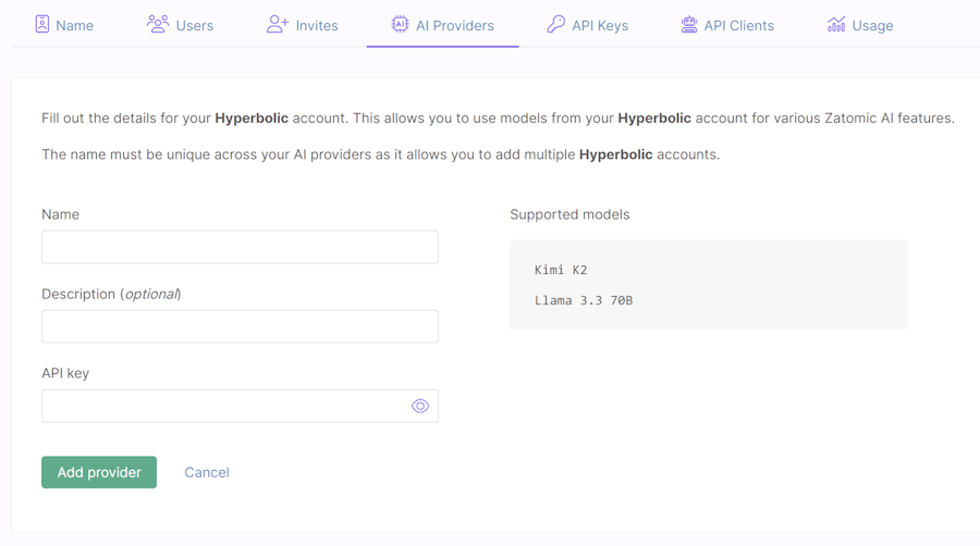 Form for Hyperbolic