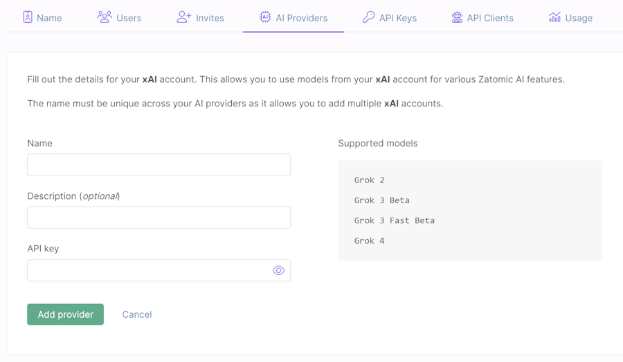 Form for xAI