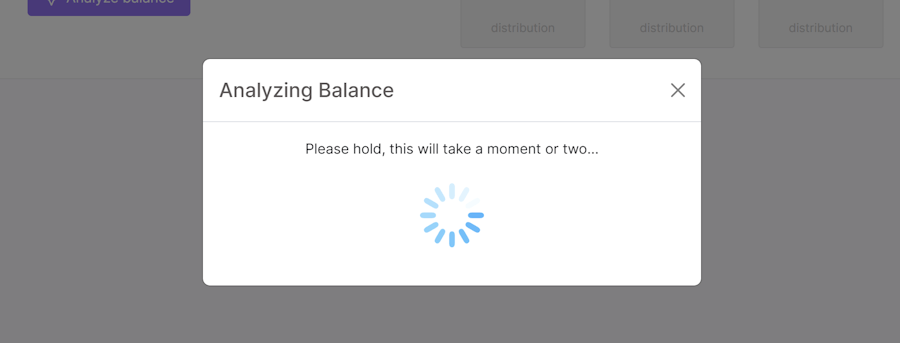 Prompt balance modal