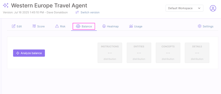 New prompt balance