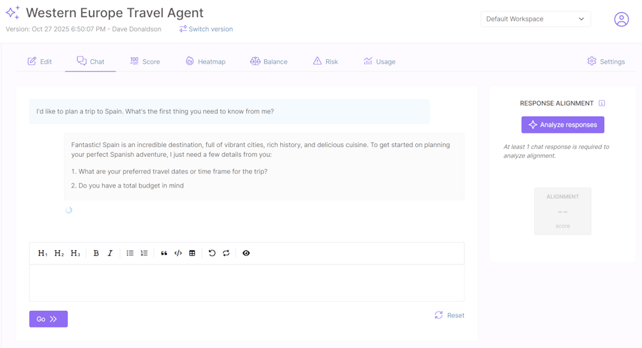 Streaming AI response