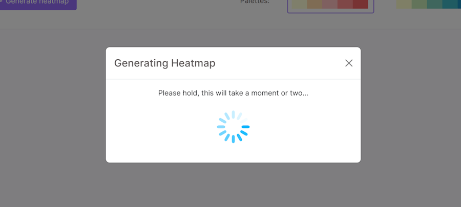 Prompt heatmap modal