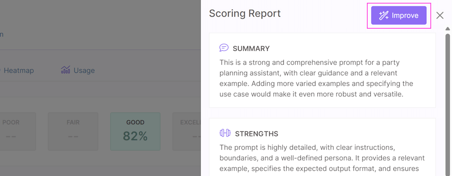Auto-improve prompt score