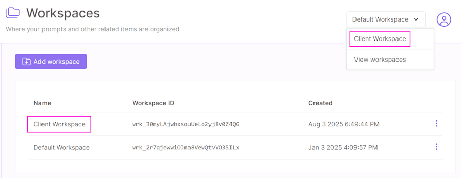 Renamed workspace
